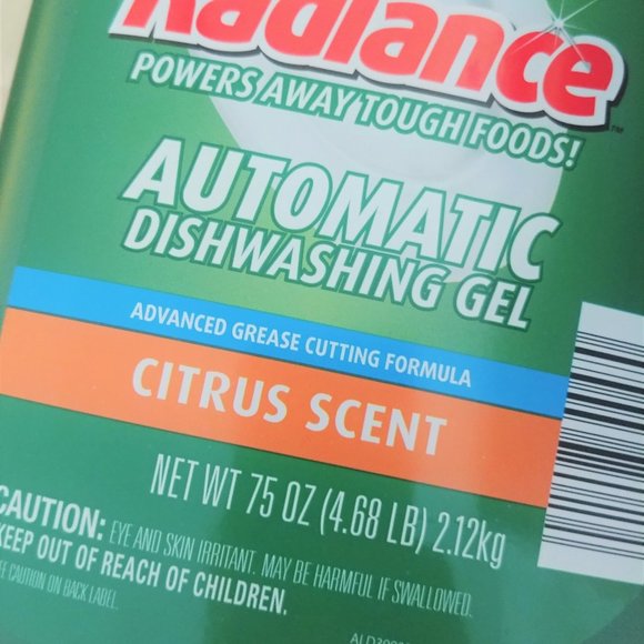 NEW Radiance Dish Dishwashing soap gel automatic dishwasher 75 Oz. Ounces Citrus - Picture 2 of 7